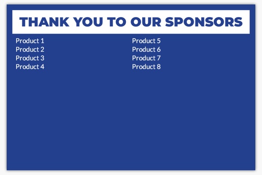 A thank you fundraiser blue white design for Events