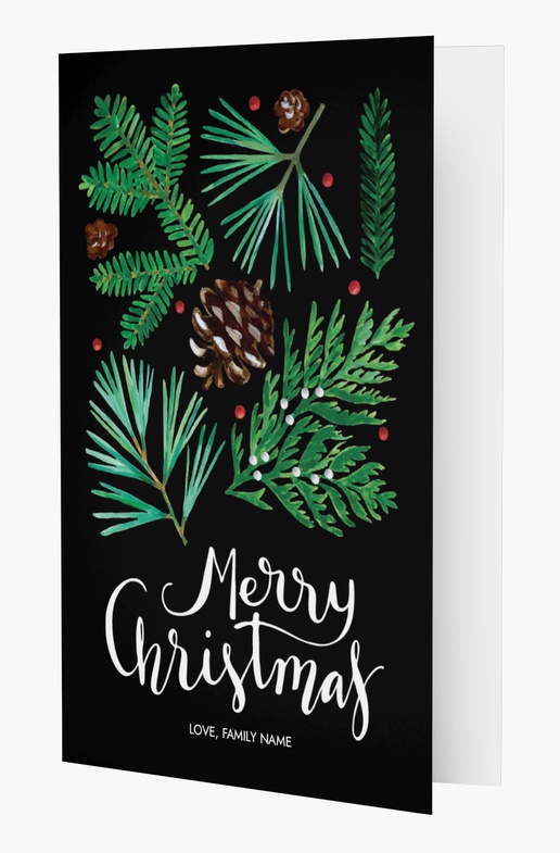 A pine needles thenewtraditional black green design for Christmas