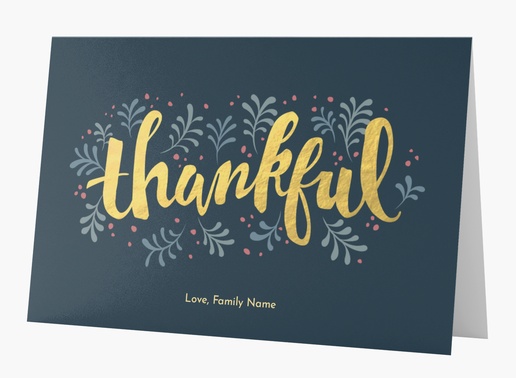 A thanks foil gray design for Thanksgiving