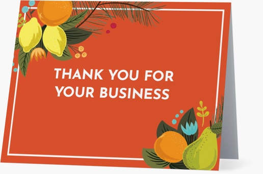 A holiday thank you for your business orange cream design for Business