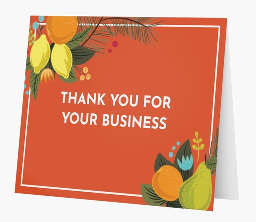 A holiday thank you for your business orange cream design for Business