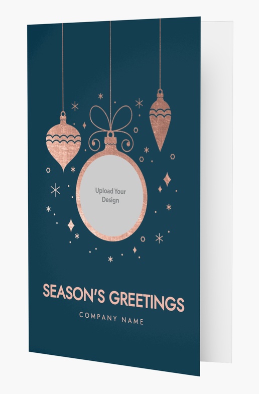 A gold company blue pink design for Holiday with 1 uploads
