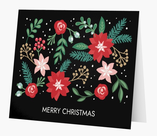 Design Preview for Holiday Personalized Note Cards Templates, Folded 5.5" x 4"