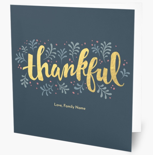 Design Preview for Thanksgiving Cards: Designs and Templates, Folded 5.5" x 5.5" 