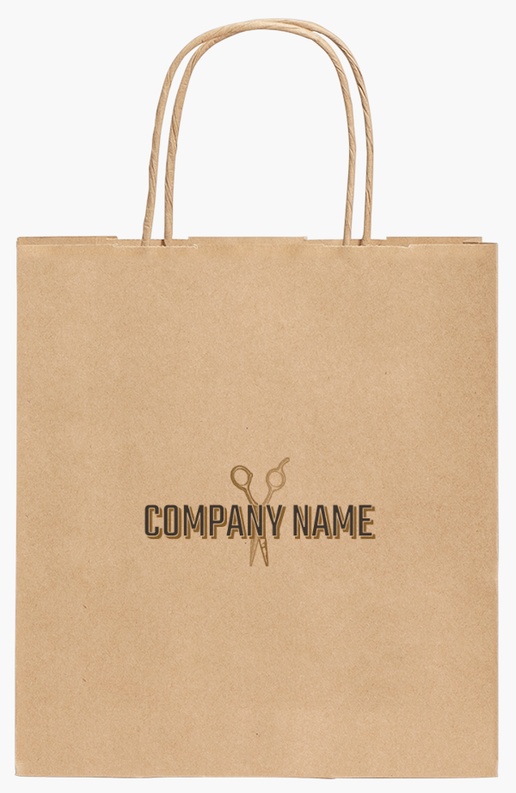 Design Preview for Design Gallery: Hair Salons Standard Kraft Paper Bags, S (190 x 80 x 210 mm)