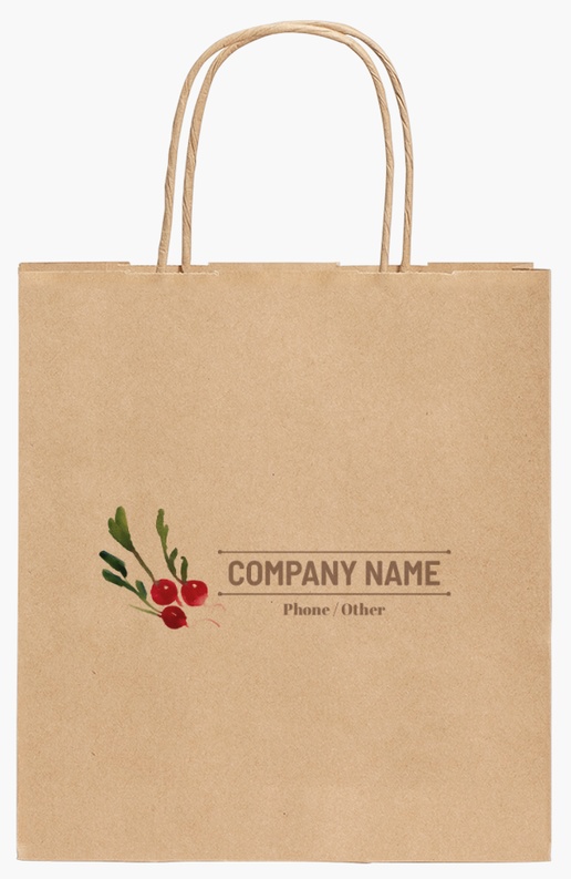 Design Preview for Design Gallery: Food Service Standard Kraft Paper Bags, 190 x 80 x 210 mm