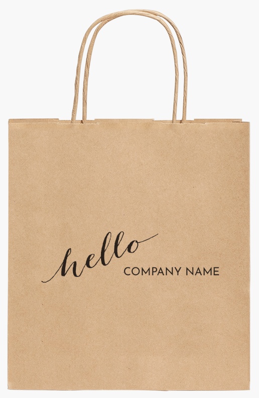 Design Preview for Design Gallery: Marketing & Communications Standard Kraft Paper Bags, 19 x 8 x 21 cm