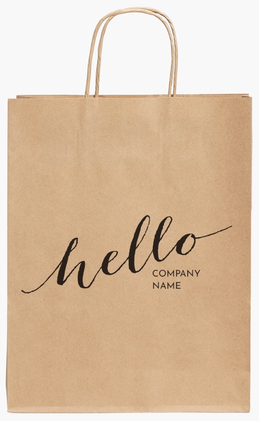 Design Preview for Design Gallery: Marketing & Public Relations Standard Kraft Paper Bags, 24 x 11 x 31 cm