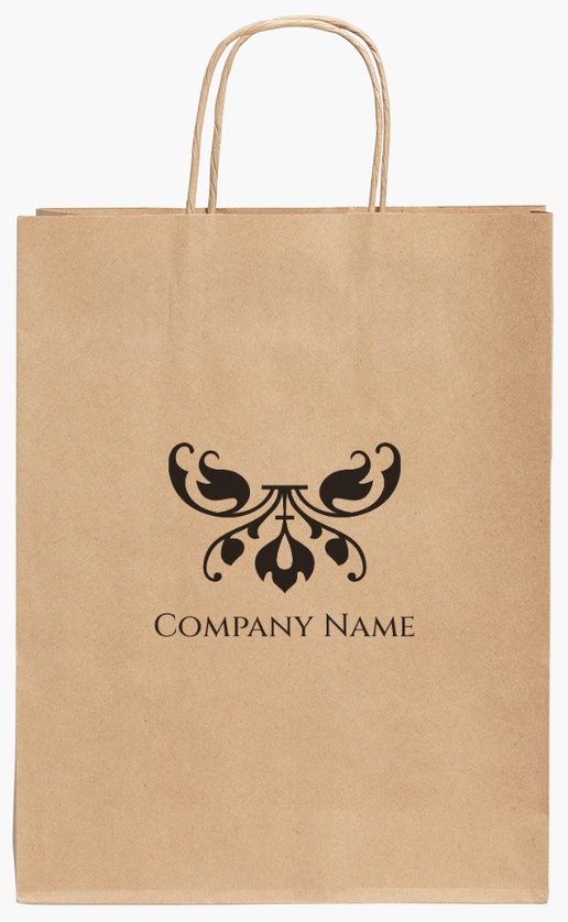 Design Preview for Design Gallery: Antiques Standard Kraft Paper Bags, 24 x 11 x 31 cm