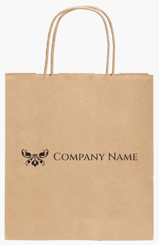 Design Preview for Design Gallery: Antiques Standard Kraft Paper Bags, 19 x 8 x 21 cm