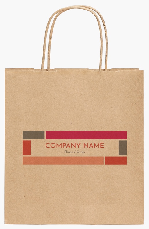 Design Preview for Design Gallery: Beauty & Spa Standard Kraft Paper Bags, 190 x 80 x 210 mm