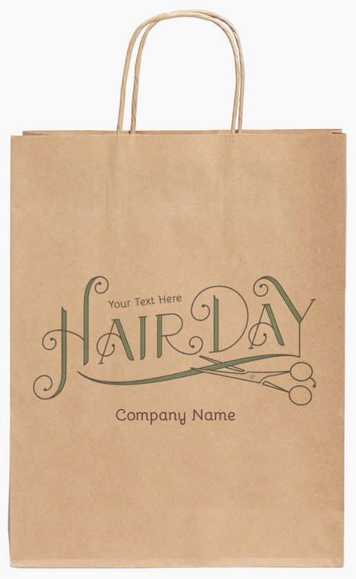 Design Preview for Design Gallery: Beauty & Spa Standard Kraft Paper Bags, 240 x 110 x 310 mm