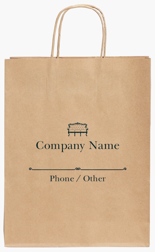 Design Preview for Design Gallery: Antiques Standard Kraft Paper Bags, 24 x 11 x 31 cm