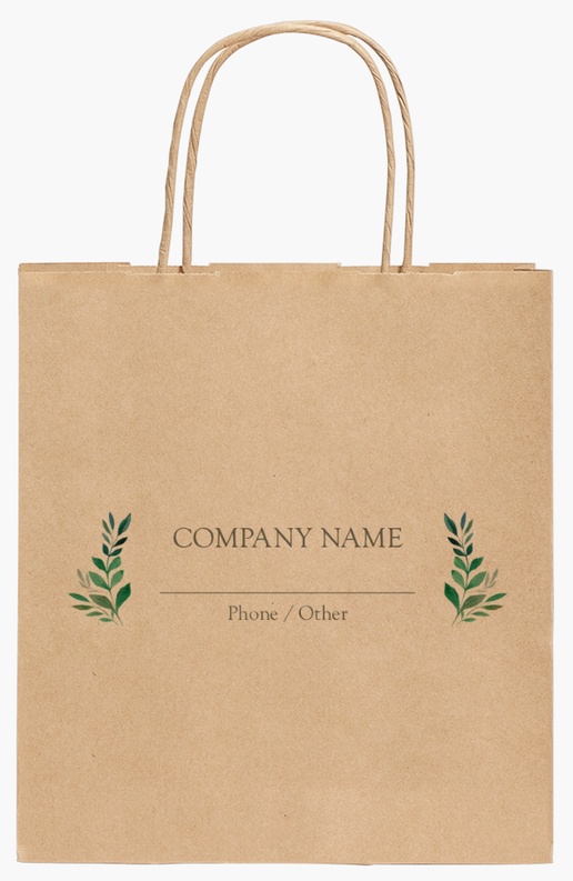 Design Preview for Design Gallery: Conservative Standard Kraft Paper Bags, 19 x 8 x 21 cm