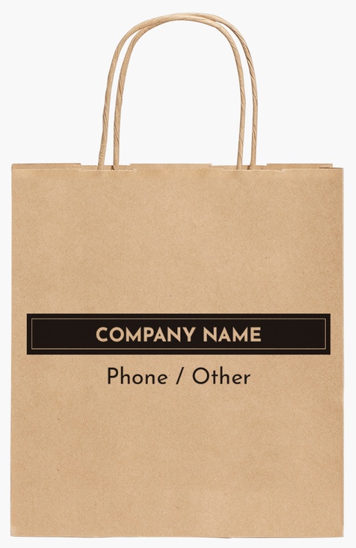 Design Preview for Design Gallery: Business Services Standard Kraft Paper Bags, 19 x 8 x 21 cm