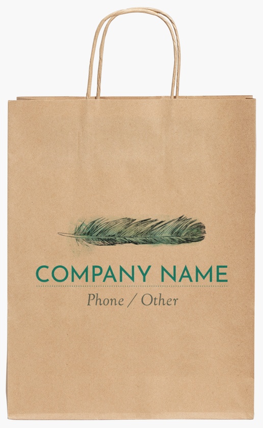 Design Preview for Design Gallery: Cosmetics & Perfume Standard Kraft Paper Bags, M (240 x 110 x 310 mm)