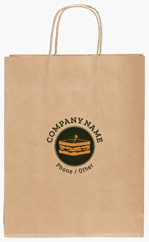 Design Preview for Design Gallery: Butcher Shops Standard Kraft Paper Bags, 24 x 11 x 31 cm