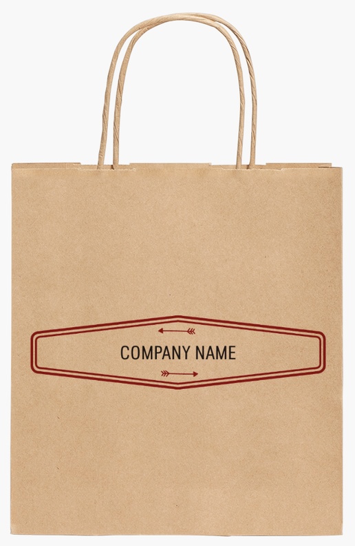 Design Preview for Design Gallery: Sports & Fitness Standard Kraft Paper Bags, 19 x 8 x 21 cm