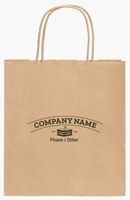 Design Preview for Design Gallery: Butcher Shops Standard Kraft Paper Bags, 19 x 8 x 21 cm