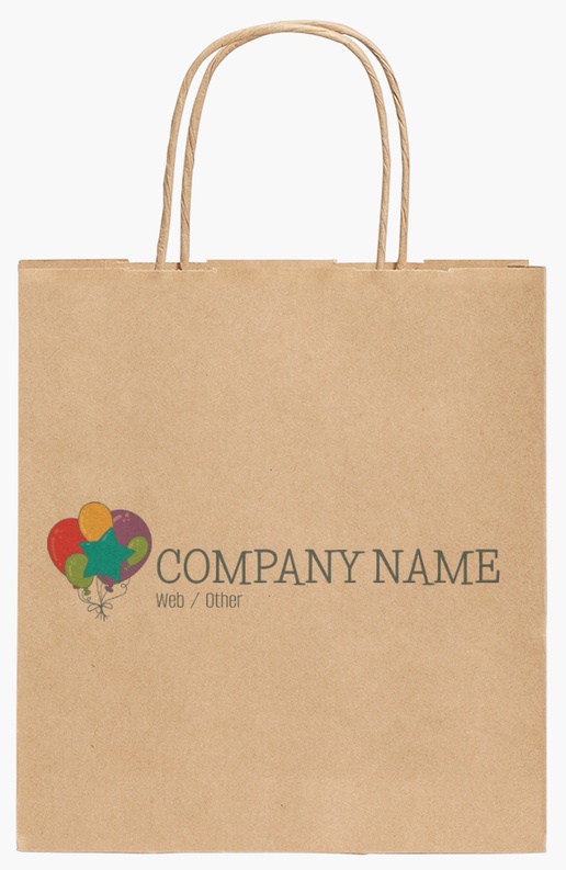 Design Preview for Design Gallery: Event Planning & Entertainment Standard Kraft Paper Bags, 19 x 8 x 21 cm