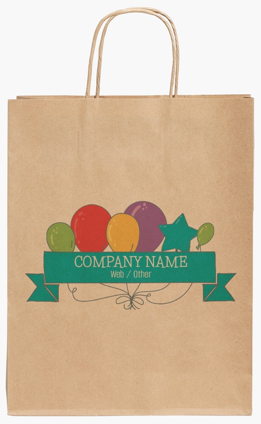 Design Preview for Design Gallery: Retail & Sales Standard Kraft Paper Bags, 24 x 11 x 31 cm