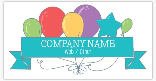 A balloons event planner blue gray design for General Party
