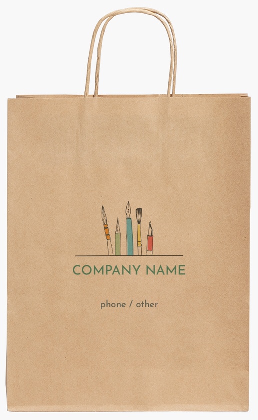 Design Preview for Design Gallery: Marketing & Public Relations Standard Kraft Paper Bags, 24 x 11 x 31 cm