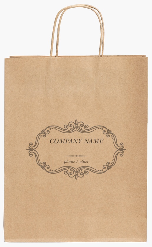 Design Preview for Design Gallery: Hair Salons Standard Kraft Paper Bags, M (240 x 110 x 310 mm)