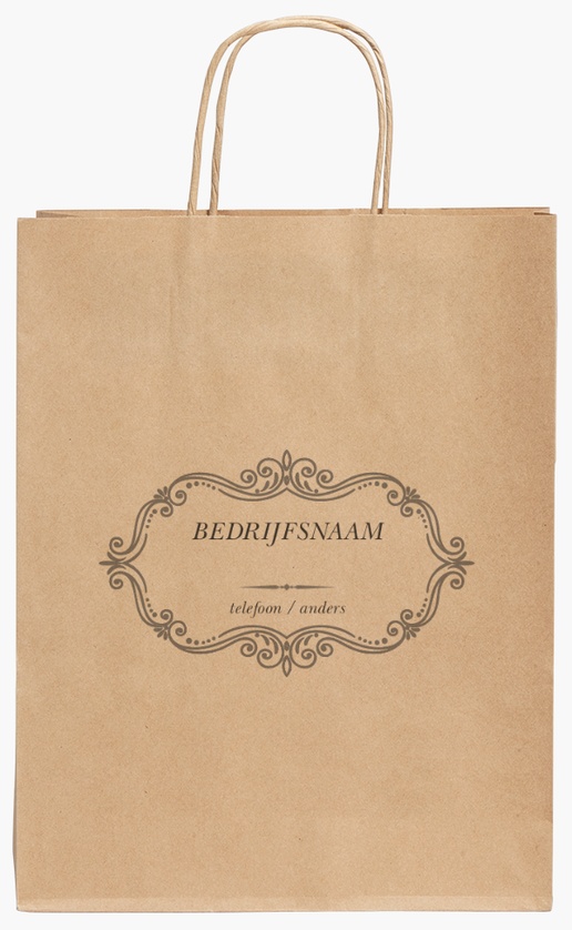 Voorvertoning ontwerp voor Ontwerpgalerij: Beauty en spa Kraftpapieren tassen, 24 x 11 x 31 cm