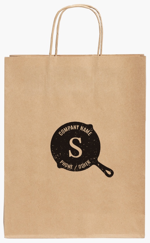 Design Preview for Design Gallery: Food & Beverage Standard Kraft Paper Bags, M (240 x 110 x 310 mm)