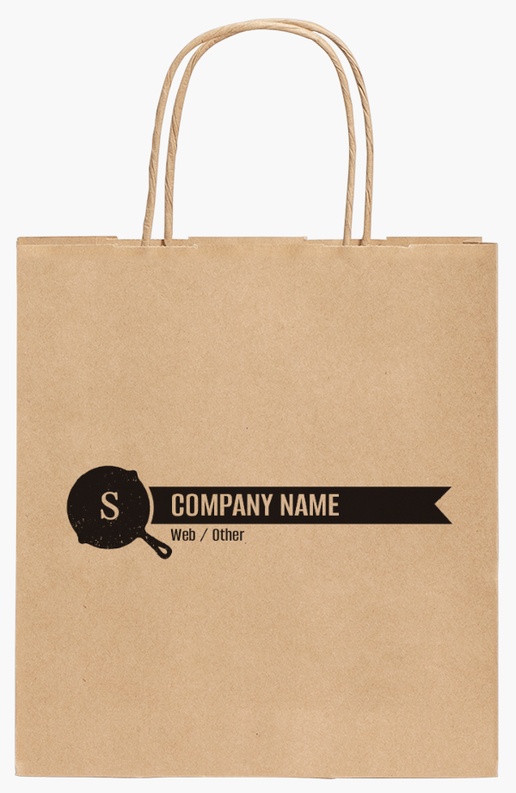 Design Preview for Design Gallery: Food Catering Standard Kraft Paper Bags, 190 x 80 x 210 mm