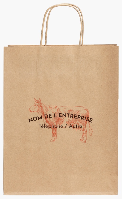 Aperçu du graphisme pour Galerie de modèles : sacs en papier kraft pour agriculture et élevage, 240 x 110 x 310 mm