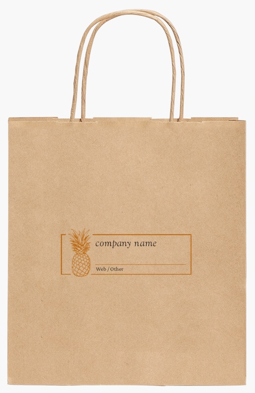 Design Preview for Design Gallery: Health & Wellness Standard Kraft Paper Bags, 190 x 80 x 210 mm