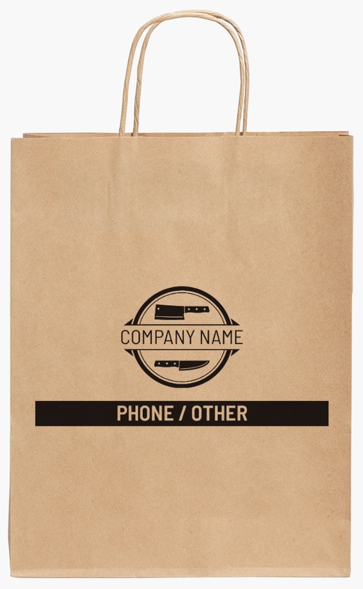 Design Preview for Design Gallery: Food Catering Standard Kraft Paper Bags, 240 x 110 x 310 mm