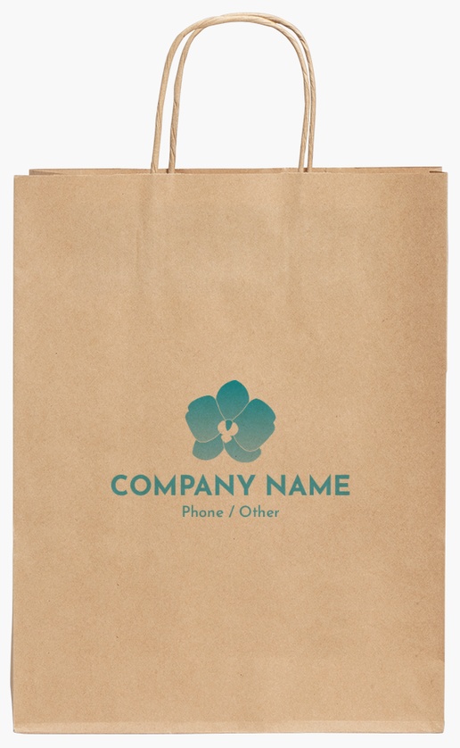 Design Preview for Design Gallery: Accommodations Standard Kraft Paper Bags, 240 x 110 x 310 mm