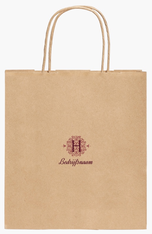 Voorvertoning ontwerp voor Ontwerpgalerij: Beauty en spa Kraftpapieren tassen, 19 x 8 x 21 cm