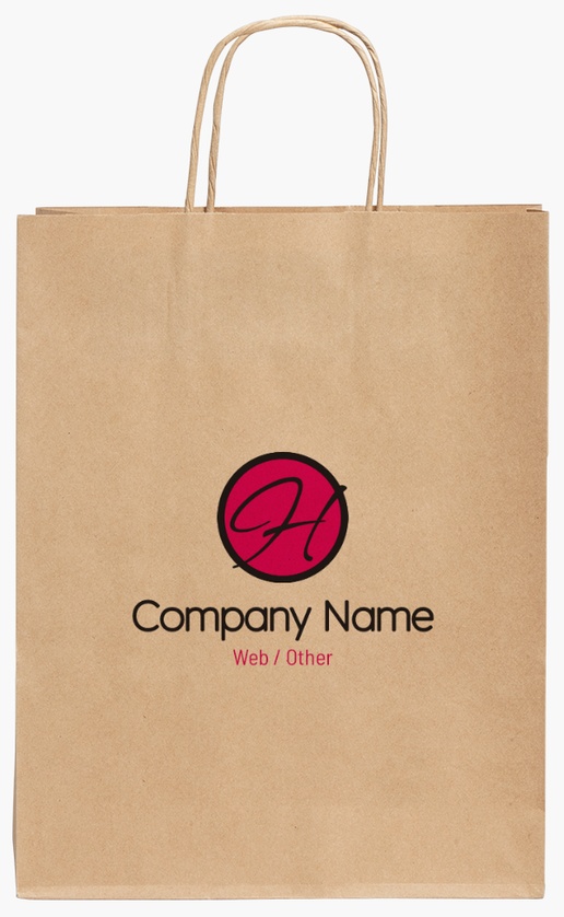 Design Preview for Design Gallery: Retail & Sales Standard Kraft Paper Bags, 240 x 110 x 310 mm