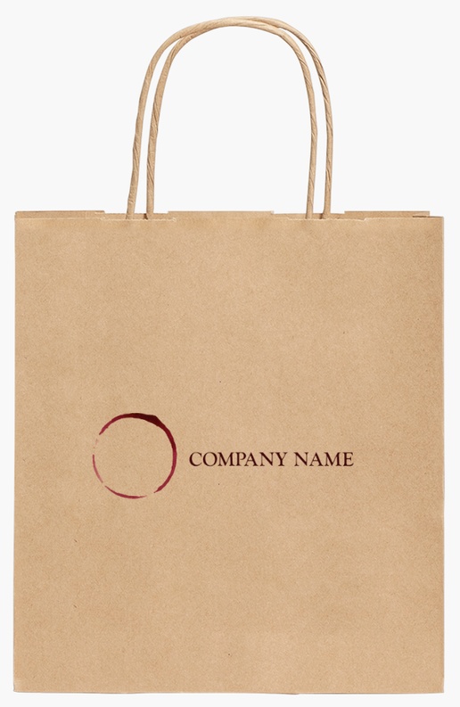 Design Preview for Design Gallery: Bars & Nightclubs Standard Kraft Paper Bags, 190 x 80 x 210 mm