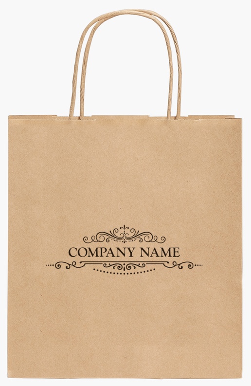 Design Preview for Design Gallery: Antiques Standard Kraft Paper Bags, 19 x 8 x 21 cm