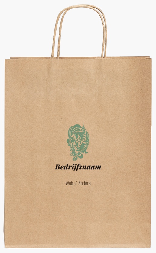 Voorvertoning ontwerp voor Ontwerpgalerij: Spa Kraftpapieren tassen, 24 x 11 x 31 cm