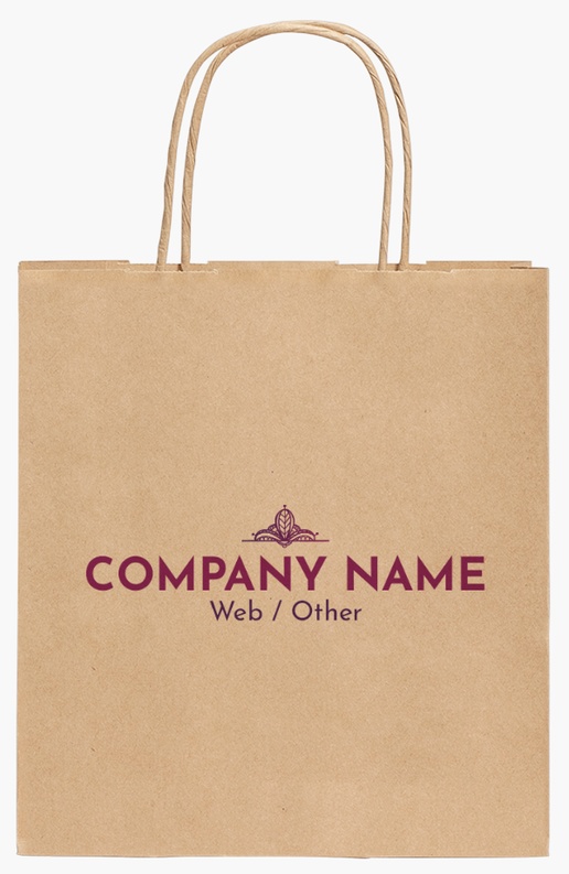Design Preview for Design Gallery: Sports & Fitness Standard Kraft Paper Bags, 19 x 8 x 21 cm