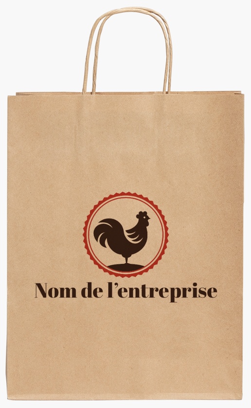 Aperçu du graphisme pour Galerie de modèles : sacs en papier kraft pour agriculture et élevage, 24 x 11 x 31 cm