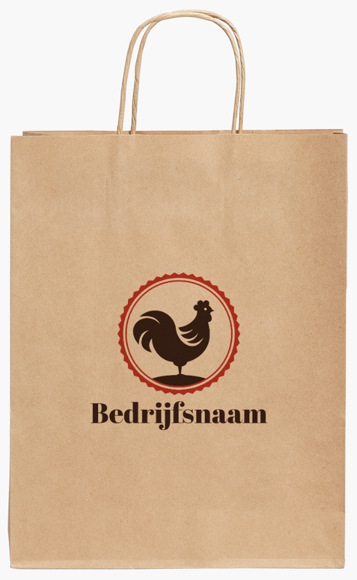 Voorvertoning ontwerp voor Ontwerpgalerij: Dieren Kraftpapieren tassen, 240 x 110 x 310 mm