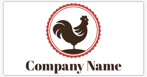 A chicken restaurant brown white design for Animals