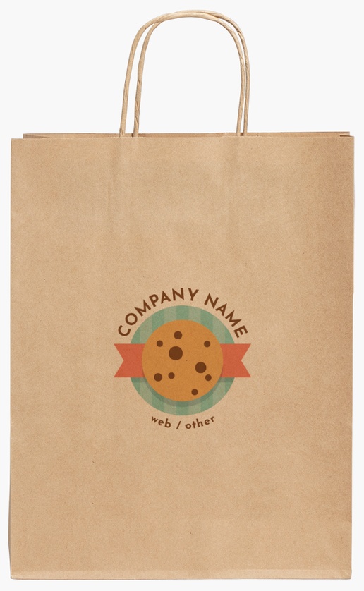 Design Preview for Design Gallery: Food & Beverage Standard Kraft Paper Bags, 24 x 11 x 31 cm