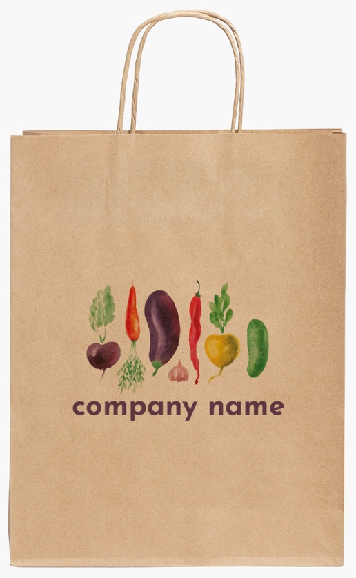 Design Preview for Design Gallery: Groceries Standard Kraft Paper Bags, 240 x 110 x 310 mm