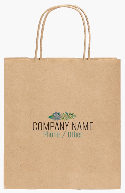 Design Preview for Design Gallery: Beauty & Spa Standard Kraft Paper Bags, 19 x 8 x 21 cm