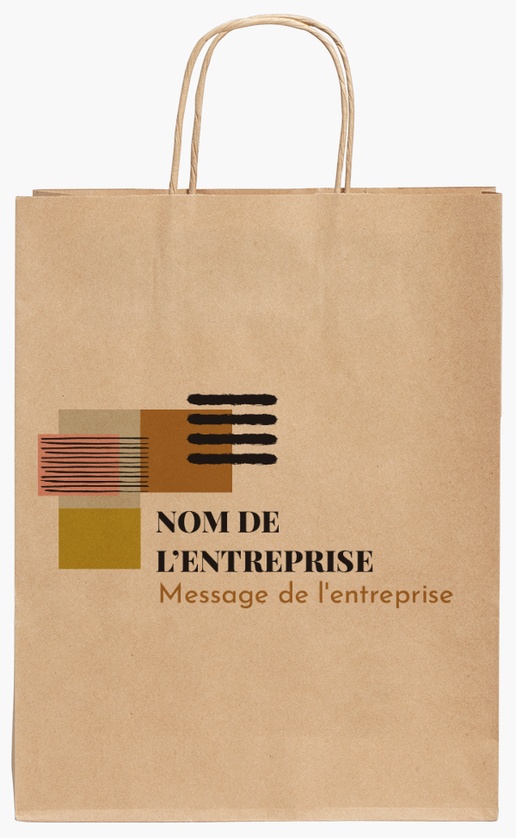Aperçu du graphisme pour Galerie de modèles : sacs en papier kraft pour marketing et relations publiques, 24 x 11 x 31 cm