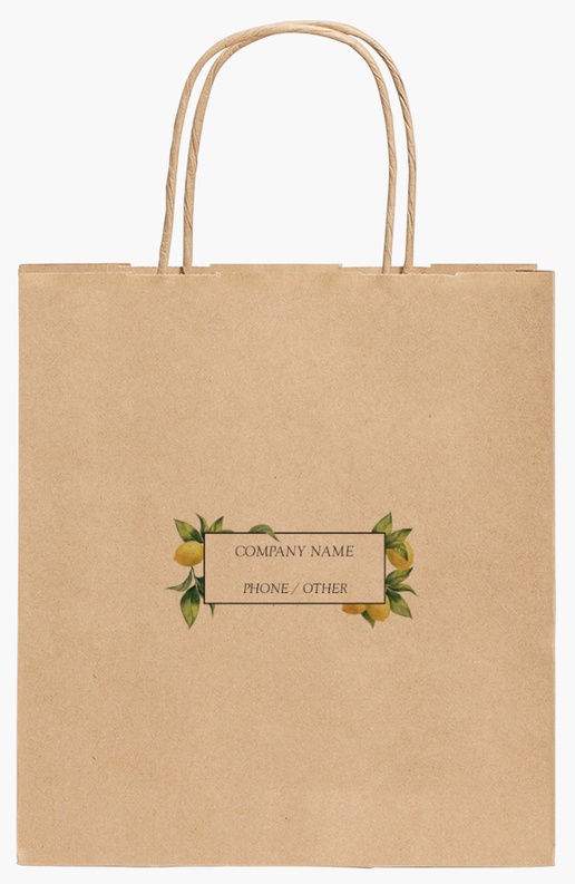 Design Preview for Design Gallery: Farmers Market Standard Kraft Paper Bags, 190 x 80 x 210 mm