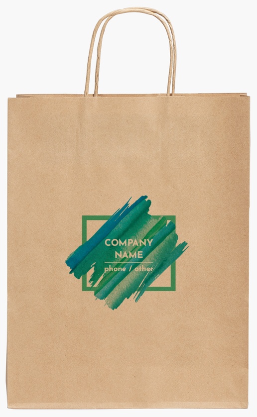Design Preview for Design Gallery: Painting (Art) Standard Kraft Paper Bags, 24 x 11 x 31 cm